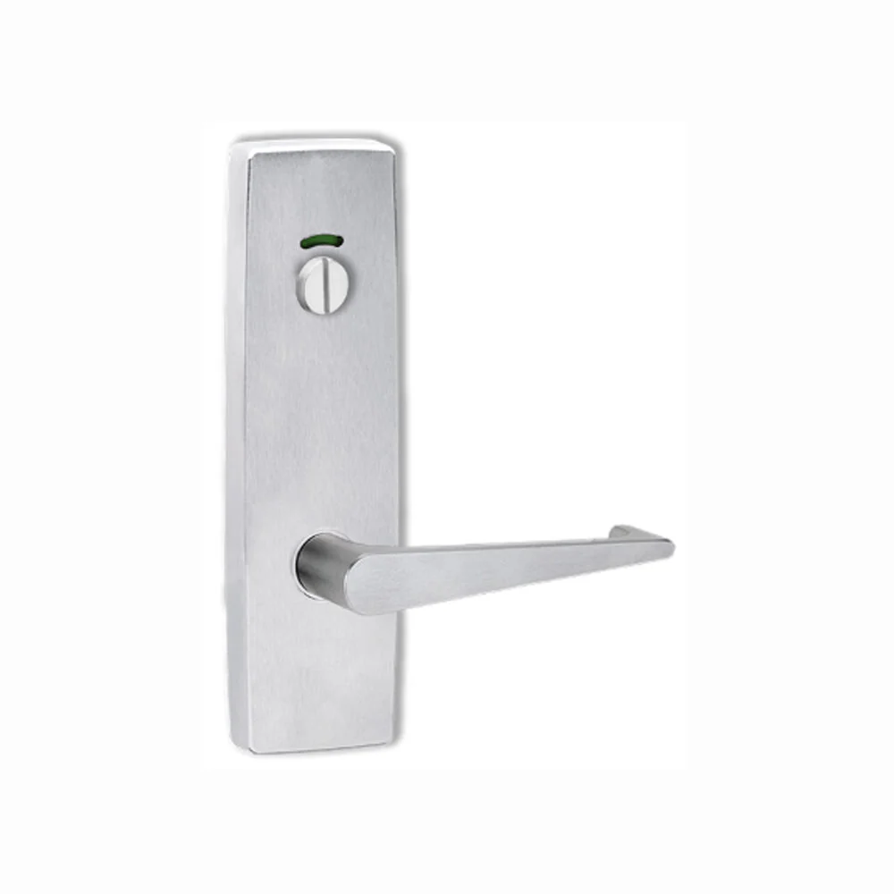 Lockwood Door Handle Square End Plate w/ Privacy Indicator Emergency Turn & 133 Lever Satin Chrome