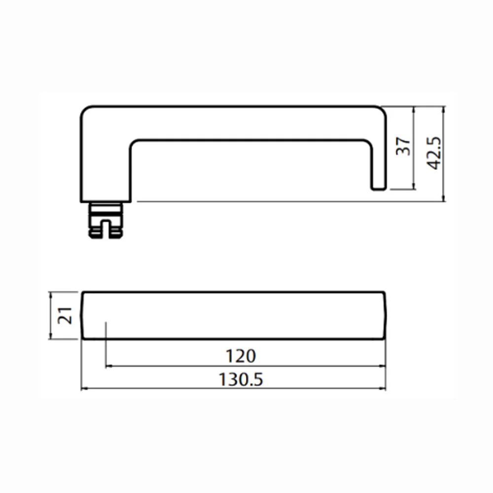 Lockwood Door Handle Square End Plate w/ Privacy Indicator Emergency Turn & 142 Lever Satin Chrome - Image 3