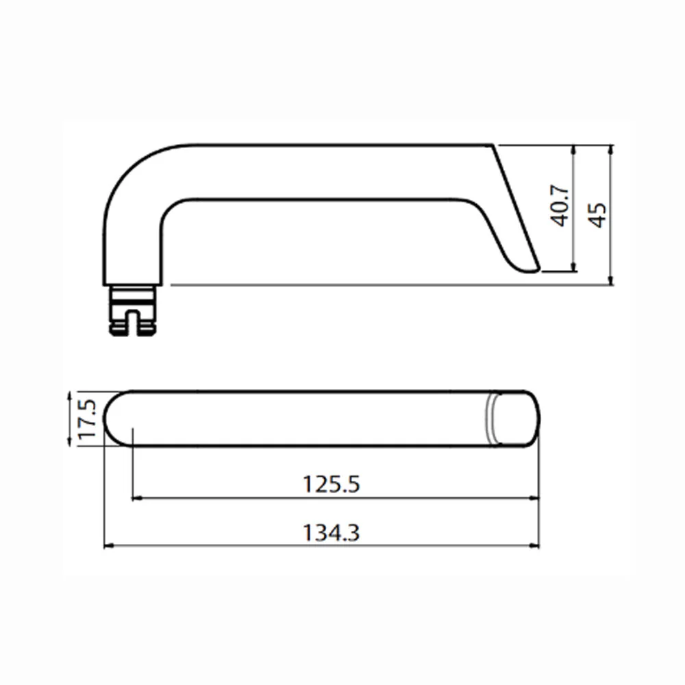 Lockwood Door Handle Square End Plate With 102 Lever Satin Chrome 4805/102SC - Image 2