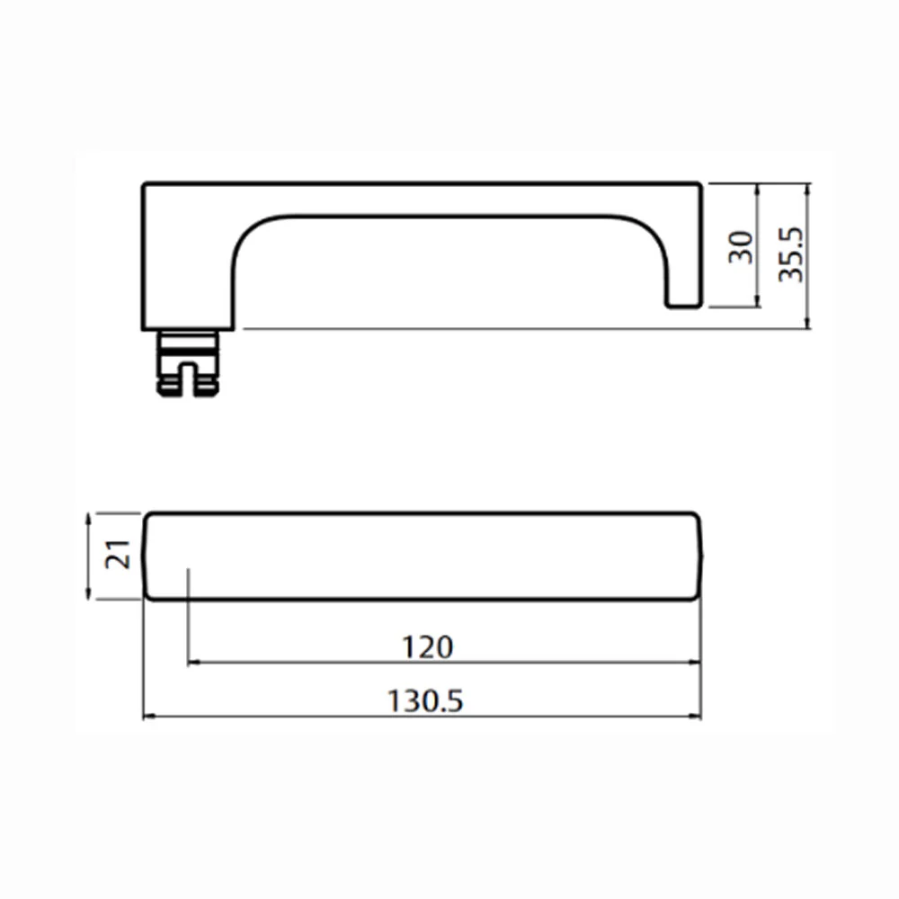 Lockwood Door Handle Square End Plate With 112 Lever Satin Chrome 4805/112SC - Image 2