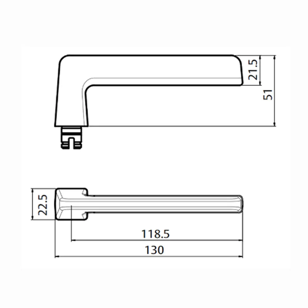 Lockwood Door Handle Square End Plate With 178 Lever Satin Chrome 4805/178SC - Image 3
