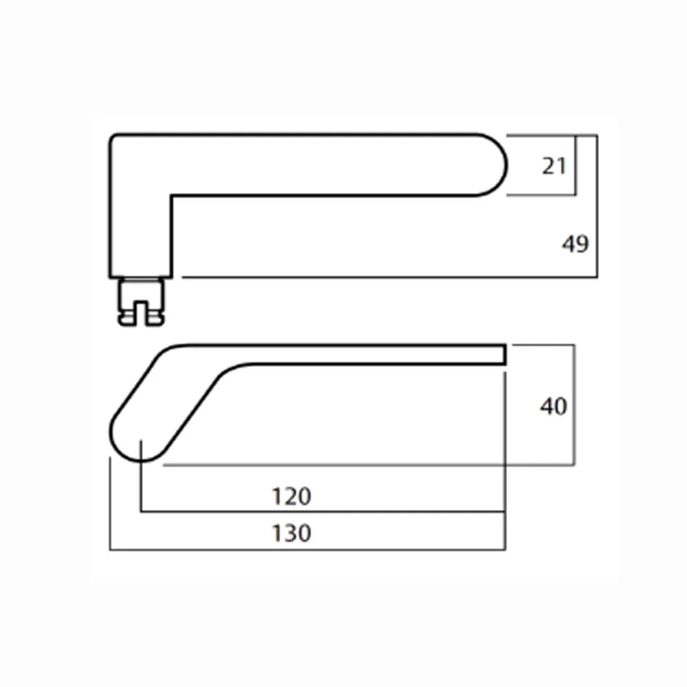 Lockwood Door Handle Square End Plate With 41 Lever Available in Various Finishes and Handing - Image 3