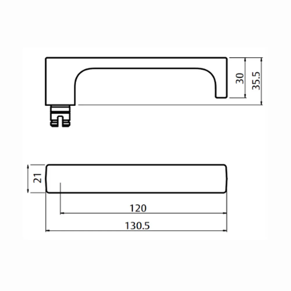 Lockwood Door Handle Square End Plate With Cylinder & 112 Lever Satin Chrome 1901/112SC - Image 3