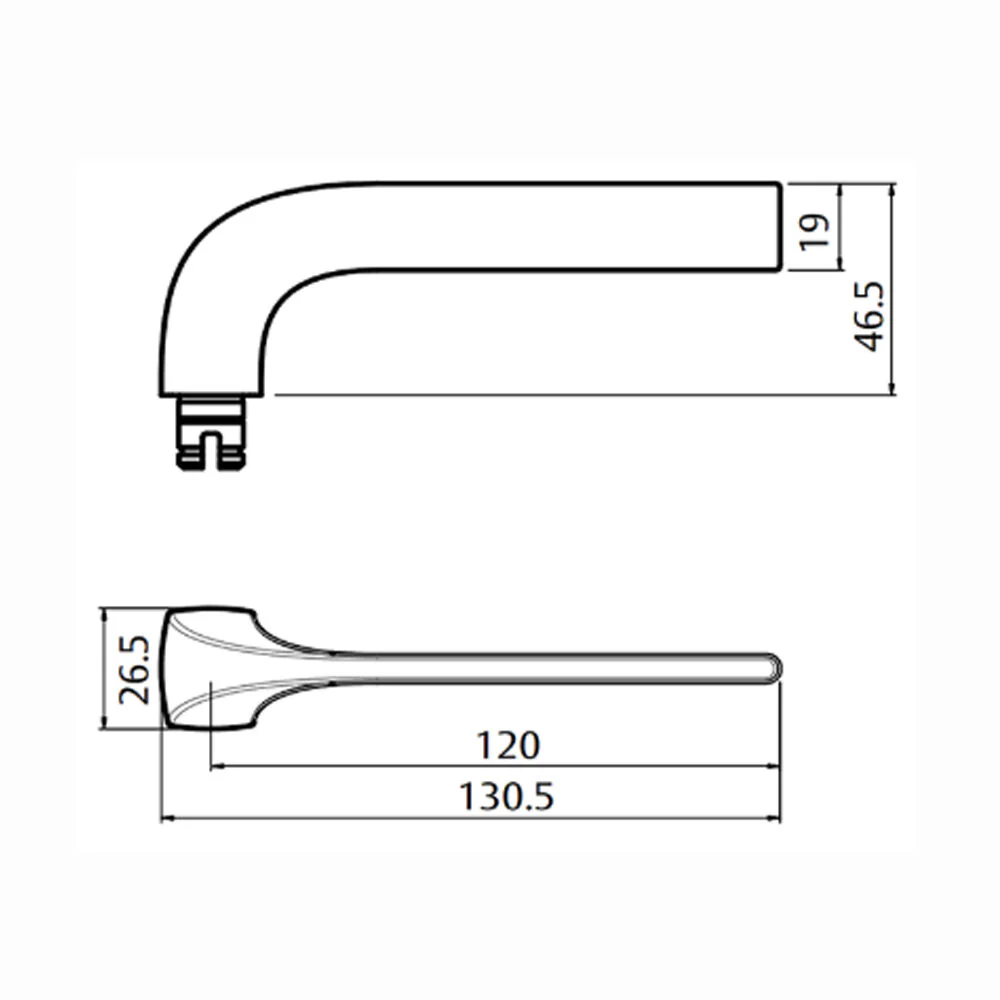 Lockwood Door Handle Square End Plate With Cylinder & 123 Lever Satin Chrome 1901/123SC - Image 2