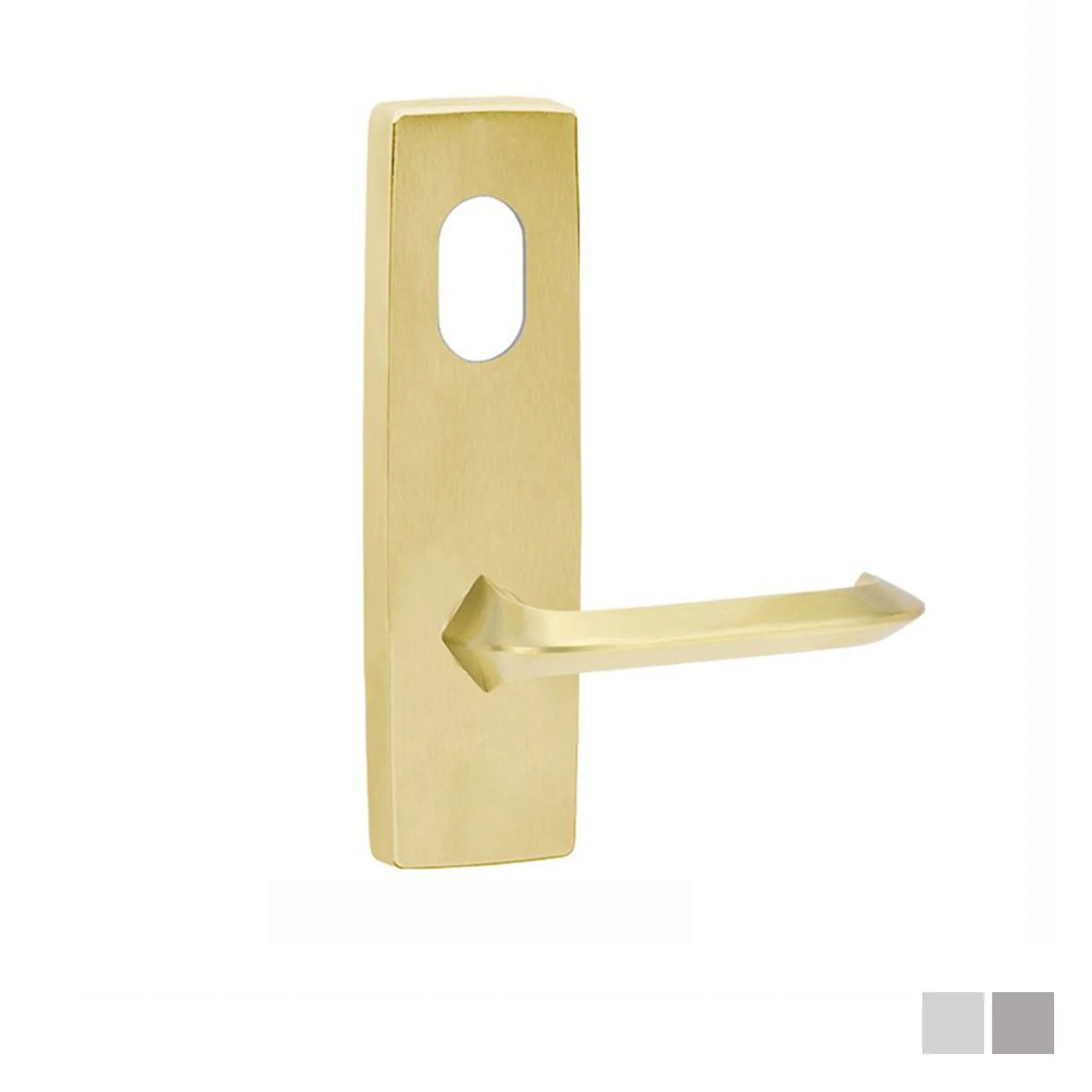 Lockwood Door Handle Square End Plate With Cylinder Hole & 116 Lever - Available in Various Finishes