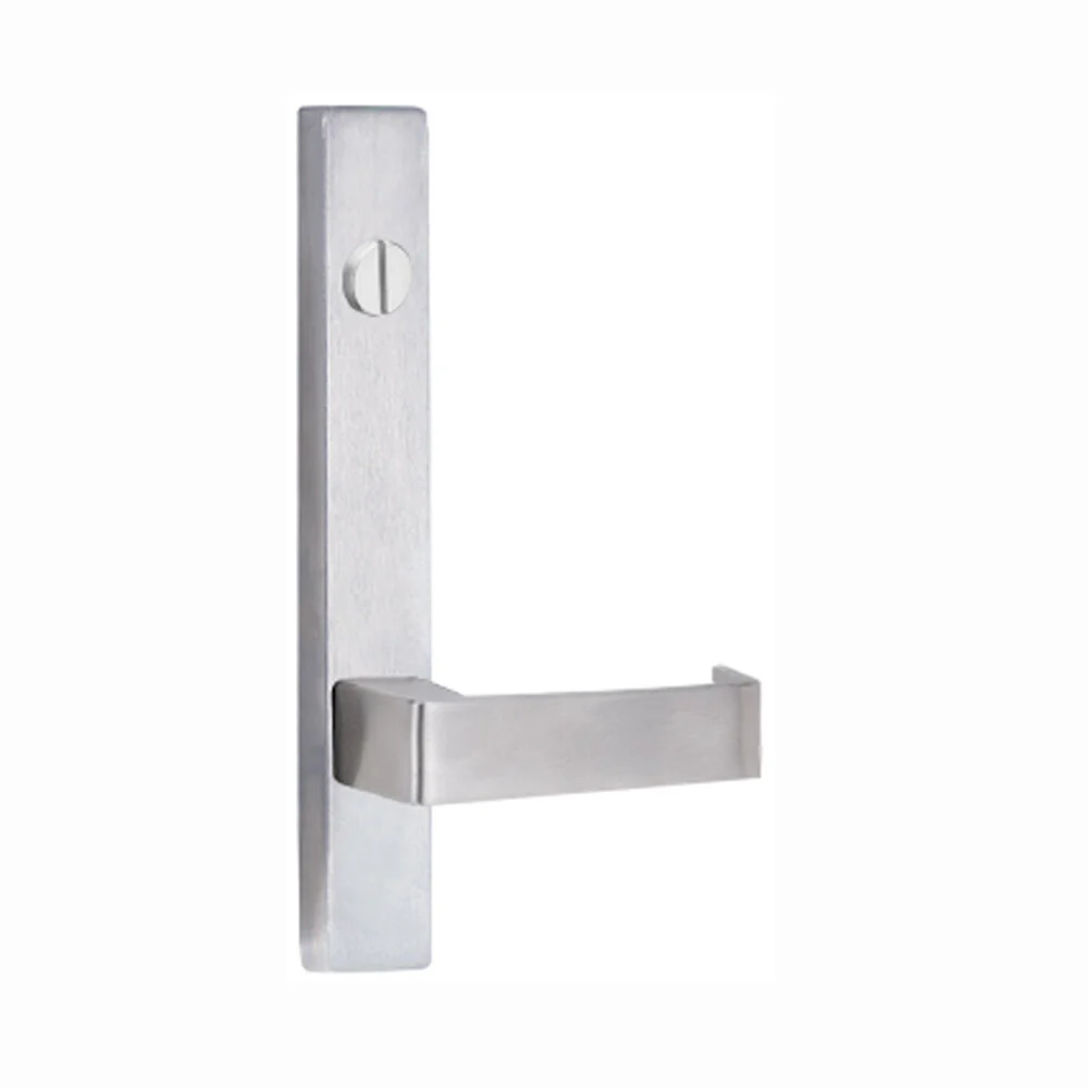 Lockwood Door Handle Square End Plate With Emergency Turn & 90 Lever Satin Chrome 4803/90SC