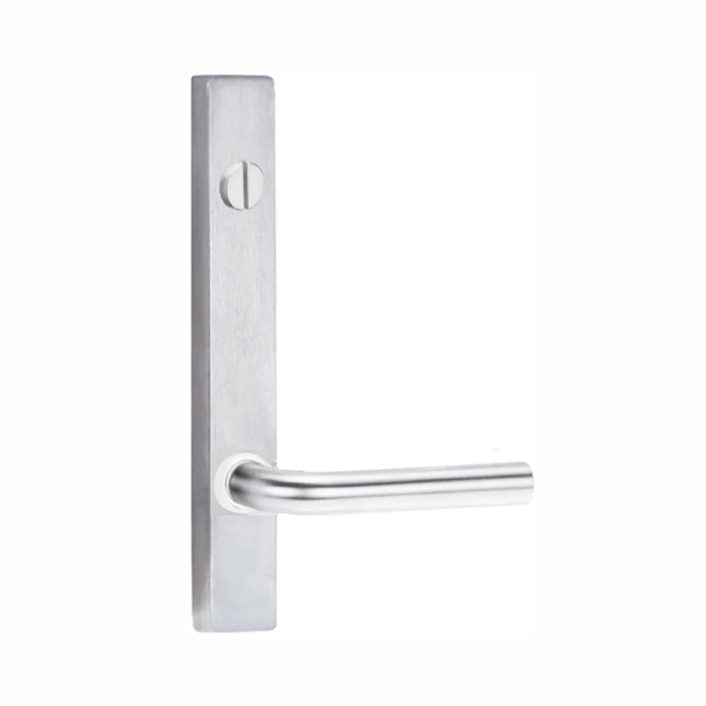 Lockwood Door Handle Square End Plate With Emergency Turn & 97 Lever Satin Chrome 4803/97SC