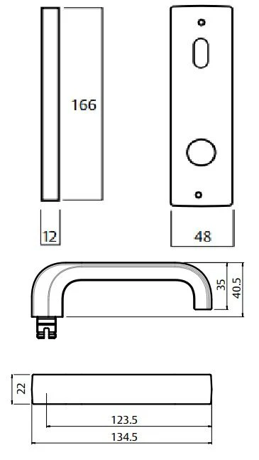 Lockwood Door Handle Square End Plate With Turn & 131 Lever Satin Chrome 1904/131SC - Image 3