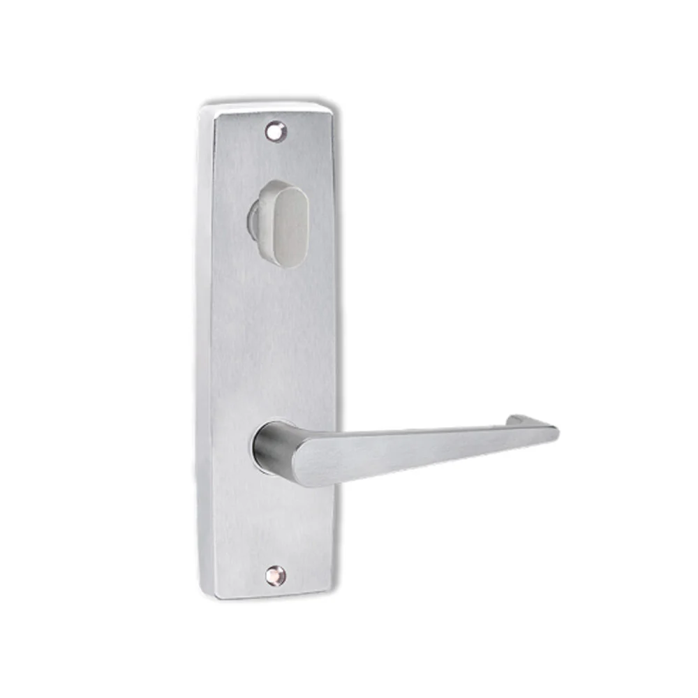 Lockwood Door Handle Square End Plate With Turn & 133 Lever Satin Chrome 1904/133SC