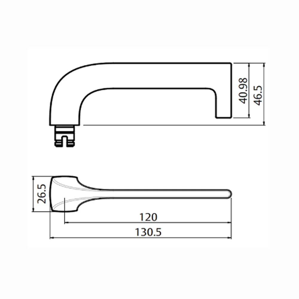 Lockwood Door Handle Square End Plate w/ Privacy Indicator Emergency Turn & 124 Lever Satin Chrome - Image 3