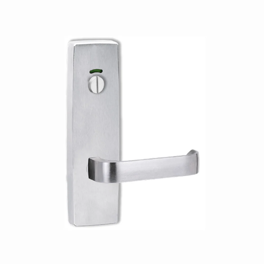 Lockwood Door Handle Square End Plate w/ Privacy Indicator Emergency Turn & 131 Lever Satin Chrome