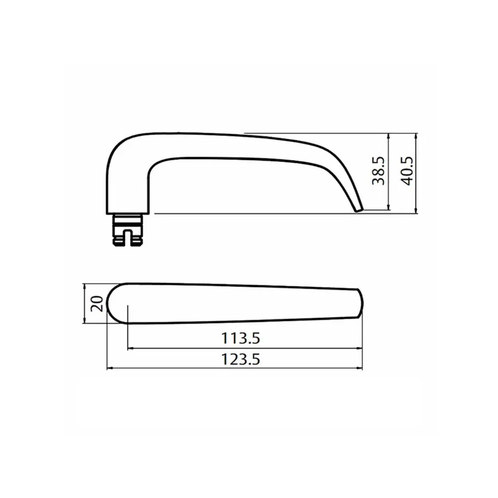 Lockwood Door Handle 1901 Square End Plate With Cylinder & 180 Lever Satin Chrome 1901/180SC - Image 2