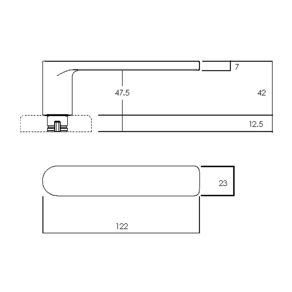Lockwood Door Handle Velocity Element L3 Passage Lever Set - Available in Various Finishes - Image 2