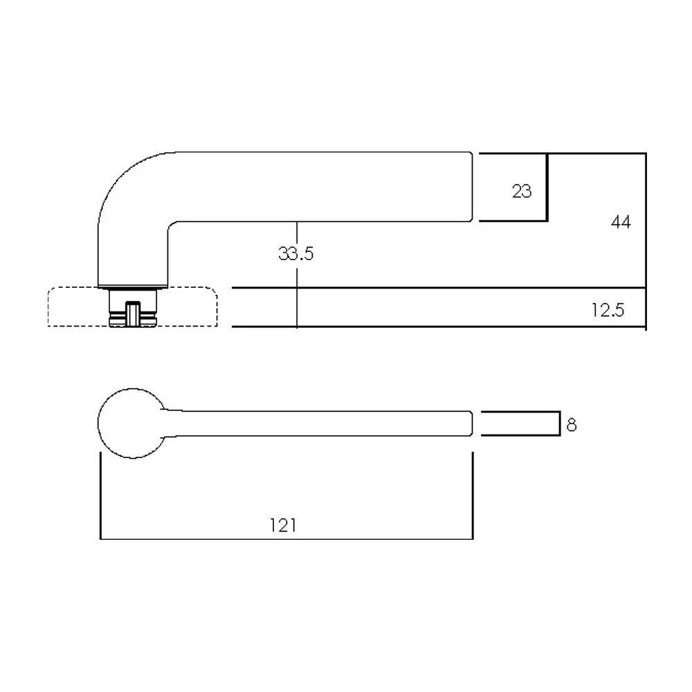 Lockwood Door Handle Velocity Glide L4 Passage Lever Set - Available in Various Finishes - Image 2