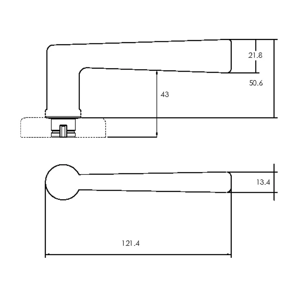 Lockwood Door Handle Velocity Hakea L28 Privacy Lever Set - Available in Various Finishes - Image 2