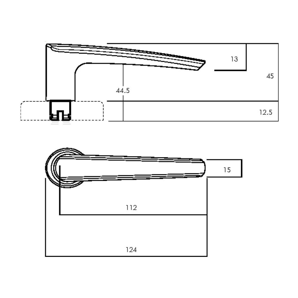 Lockwood Door Handle Velocity Spire L1 Passage Lever Set - Available in Various Finishes - Image 2