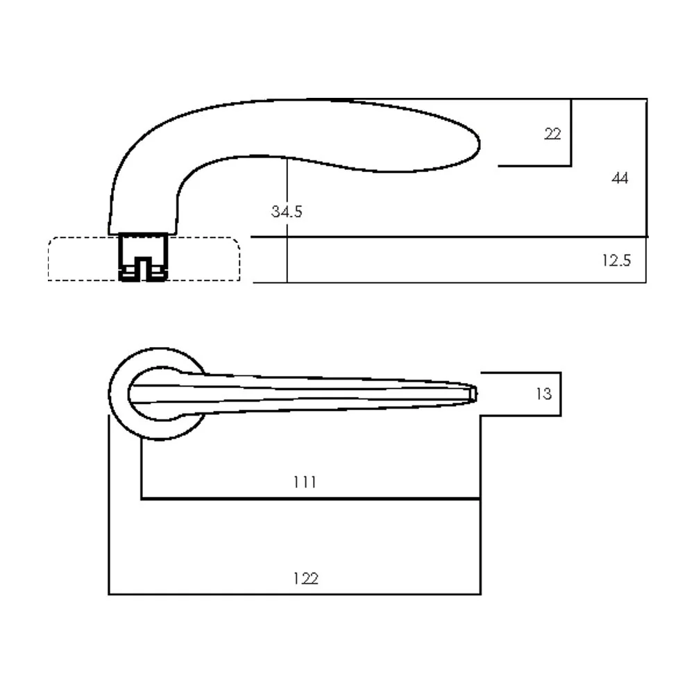 Lockwood Door Handle Velocity Summit L1 Passage Lever Set - Available in Various Finishes - Image 2