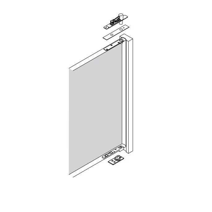 Lockwood Door Hinge Pivot Kit Heavy Duty Aluminium/Timber 985-400SSS - Image 2
