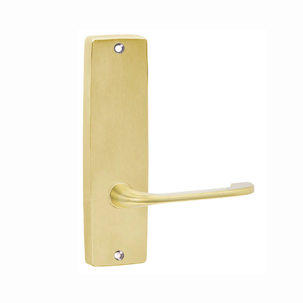Lockwood Door Lever Handle Square End Plate 115 Lever - Available in Polished Brasss & Satin Chromer - Image 2