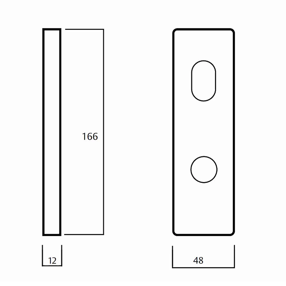Lockwood Door Lever Handle Square End Plate 118 Lever - Available in Polished Brasss & Satin Chrome - Image 5