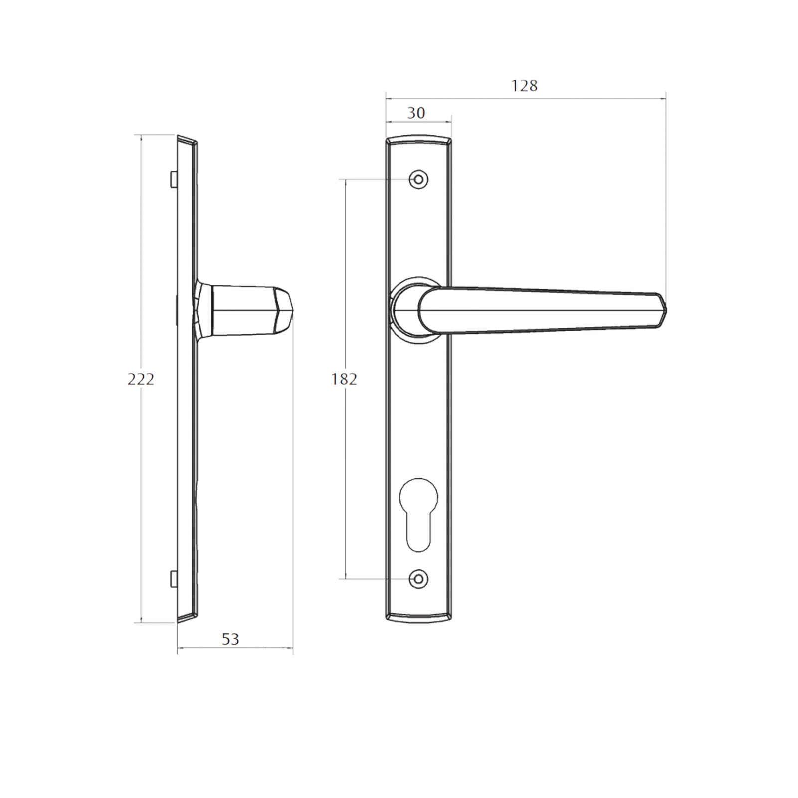 Lockwood Door Lock Pack Induro Mortice Palladium Aria Levers Black with Cylinder - Image 3
