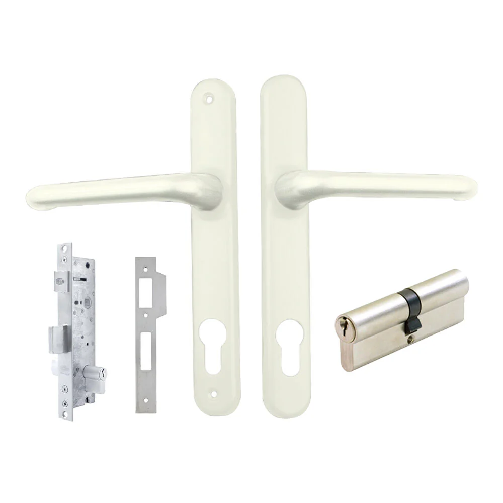 Lockwood Door Lock Pack Induro Mortice Verona Levers Pearl White with Cylinder
