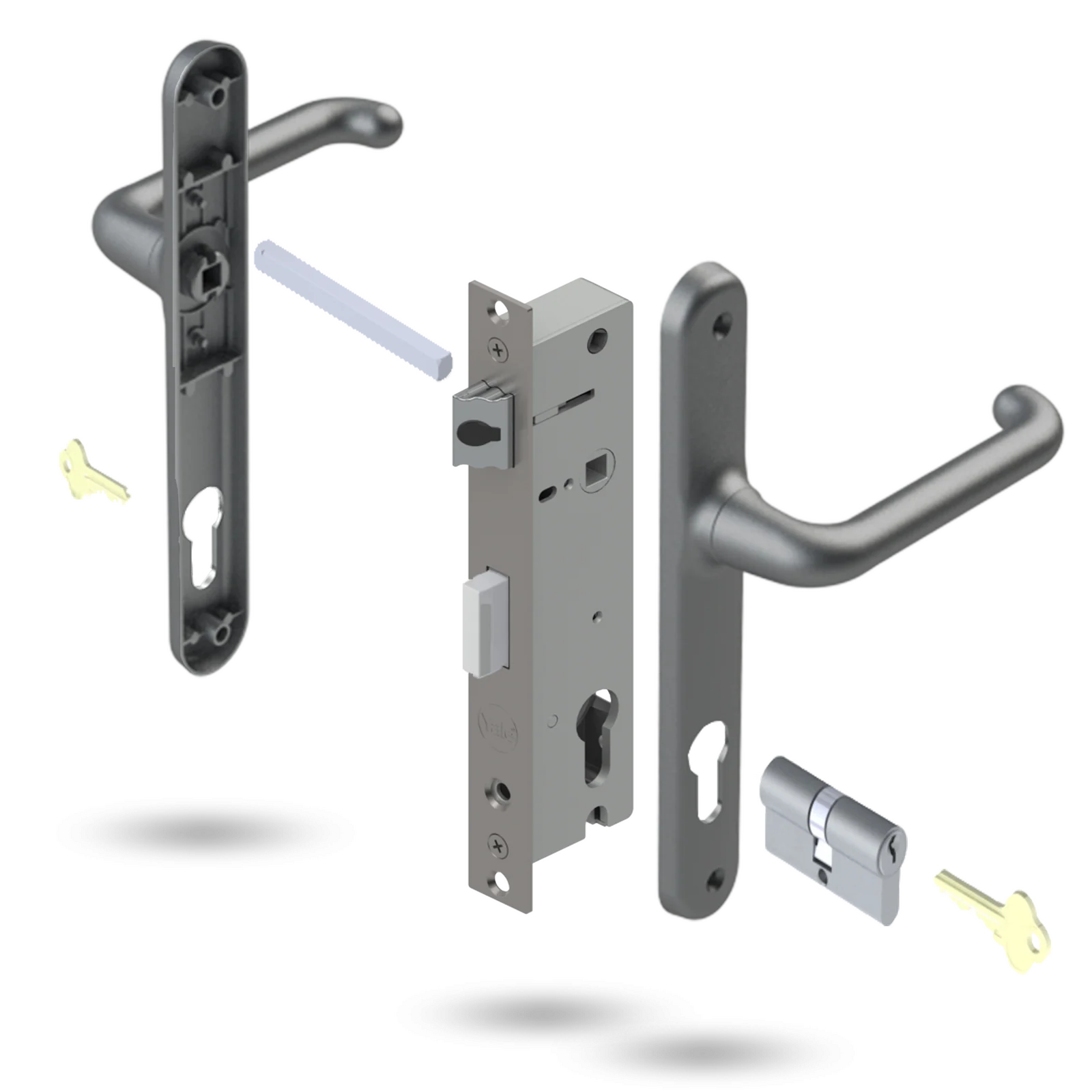 Lockwood Door Lock Pack Induro Mortice Verona Levers Pearl White with Cylinder - Image 8