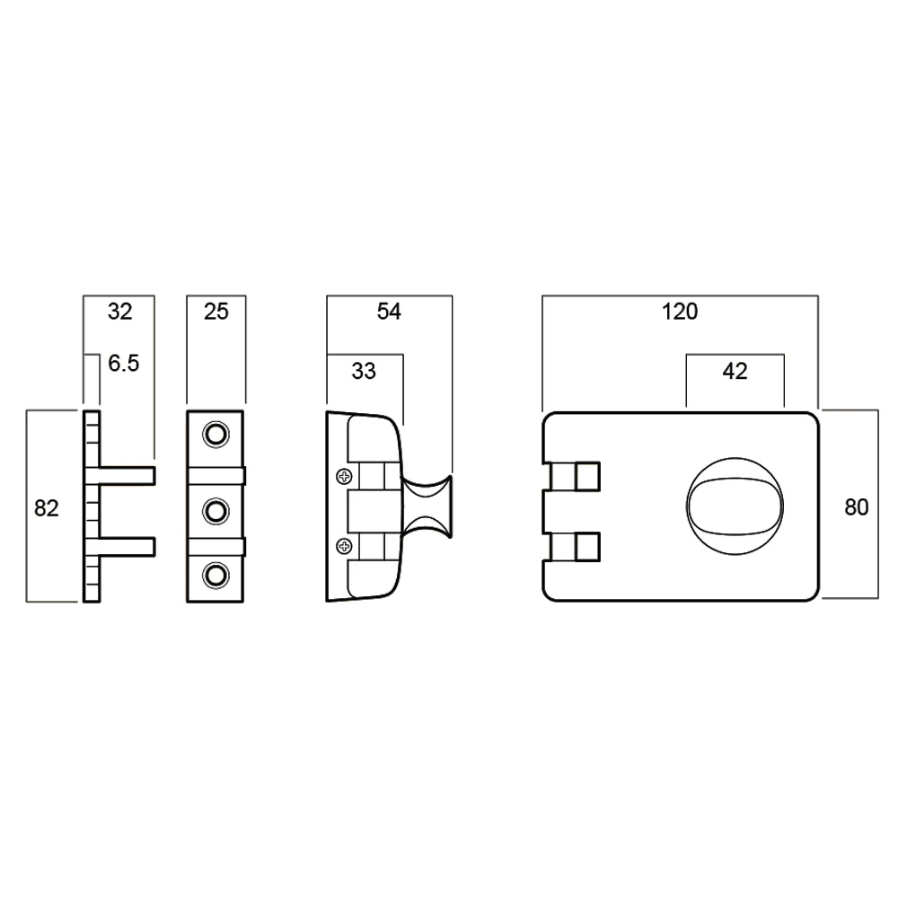 Lockwood Door Lock Single Cylinder Deadlock Satin Chrome Pearl 303NSP - Image 2