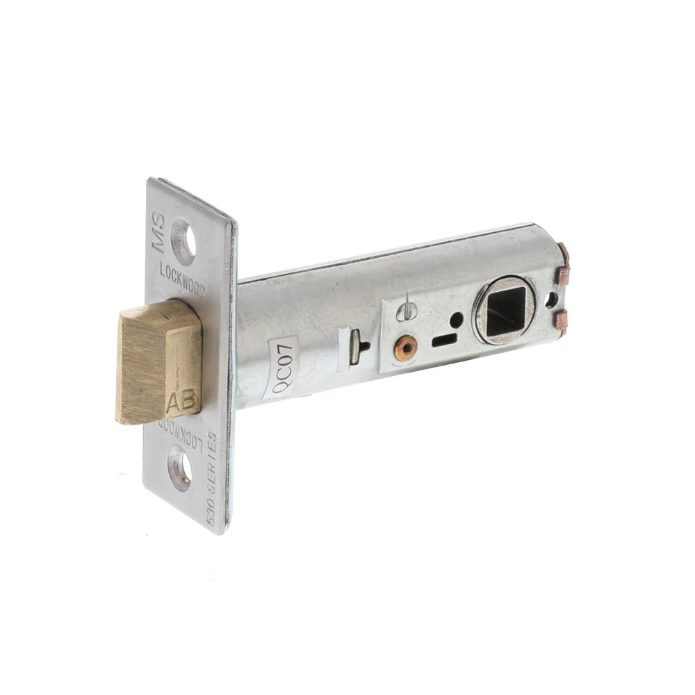Lockwood Double Bevelled Latch Fire Rated 60mm Satin Chrome 8530-305SC