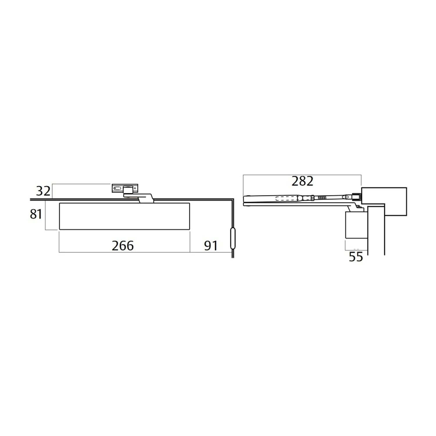 Lockwood EN2-6 Standard Arm Door Closer Fire Rated Silver 7726DASIL - Image 2