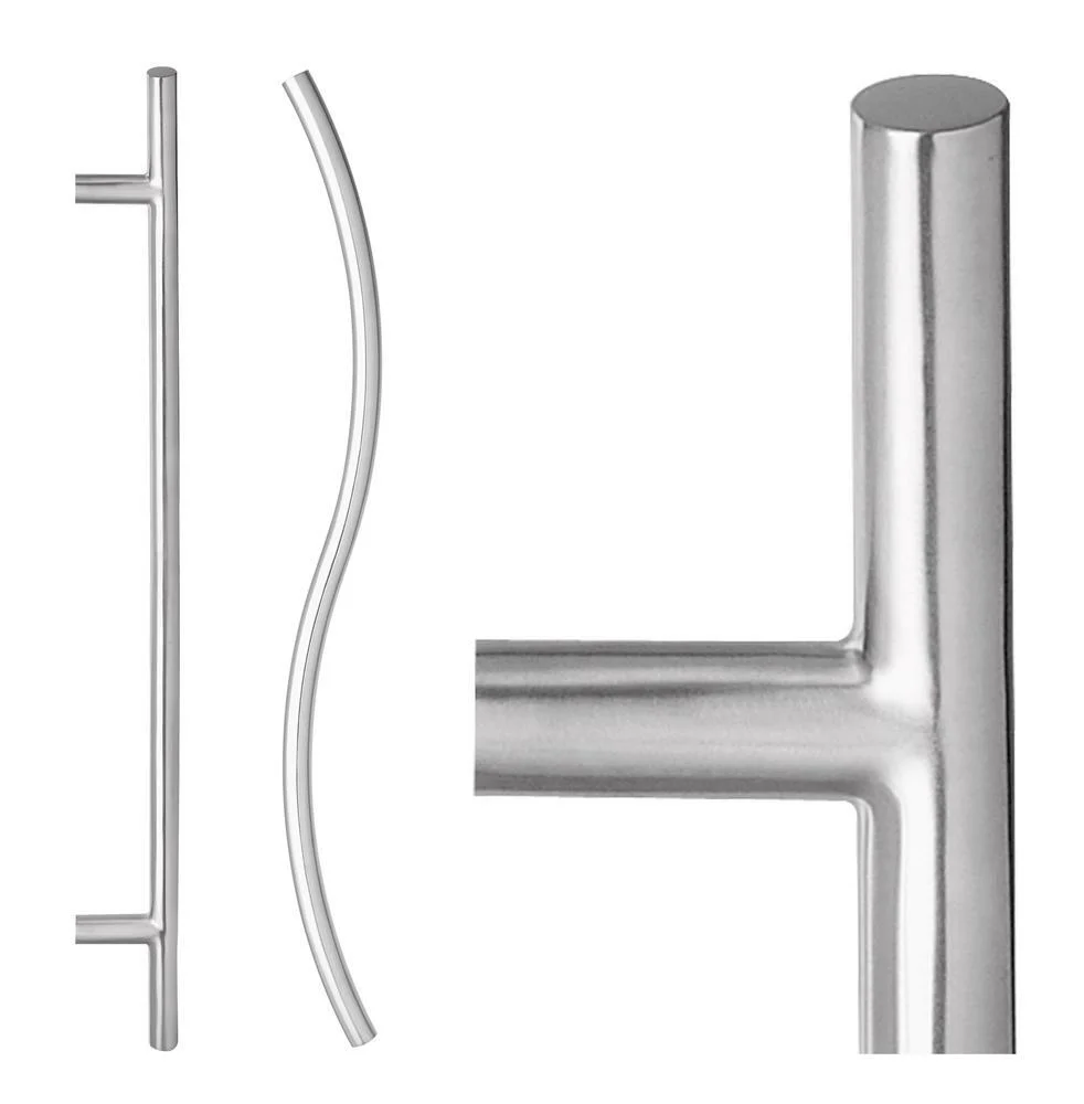 Lockwood Entrance Pull Handle 450mm Satin Stainless Steel Pair 147X450SSS - Image 2