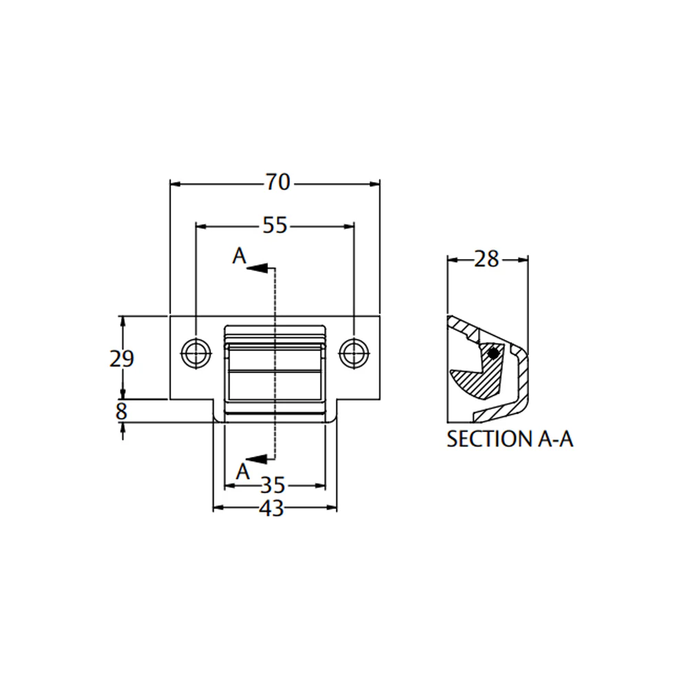 Lockwood FOH00103 Non Electric Strike Fire Rated Satin Stainless Steel 107501-090 - Image 2