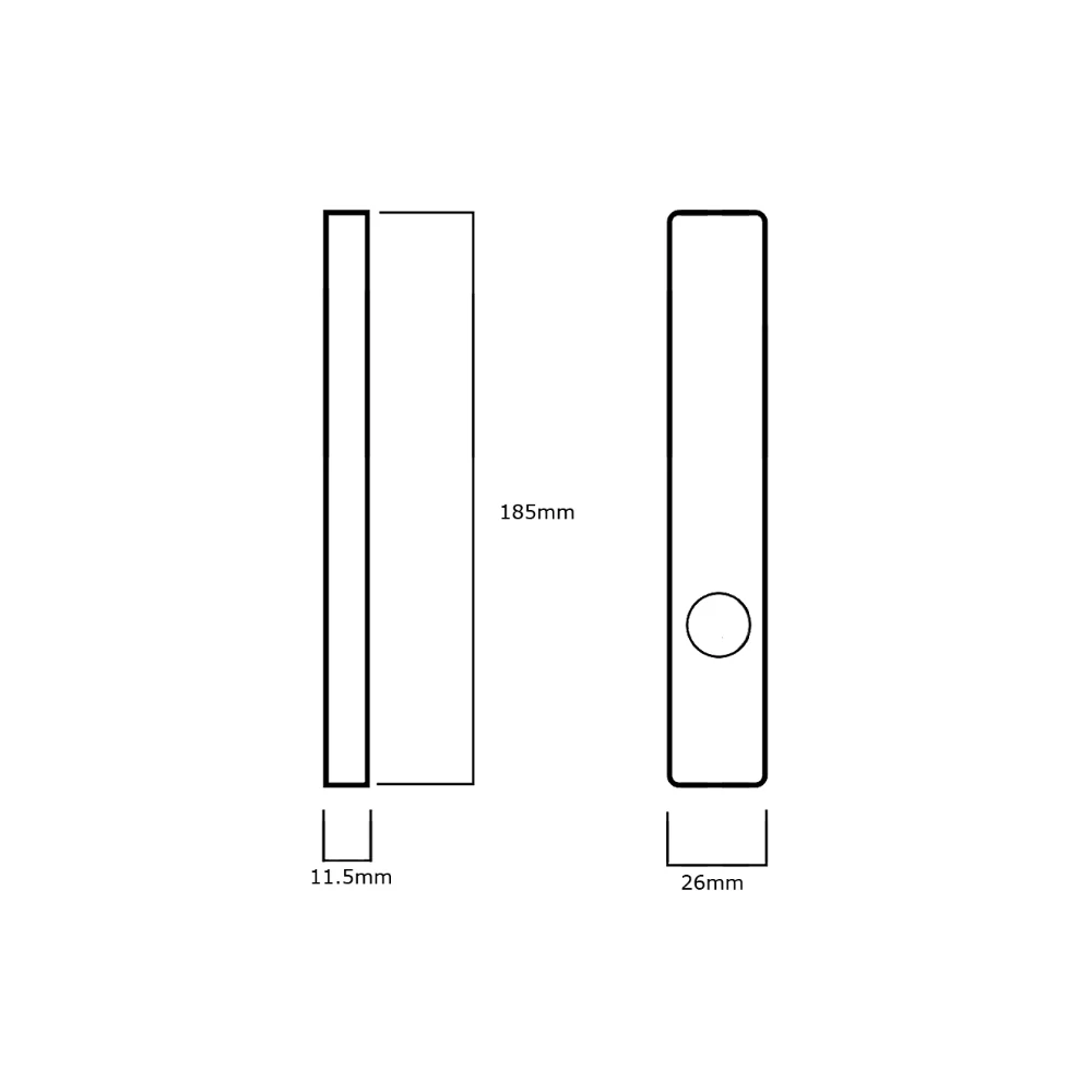 Lockwood 4805/70 Furniture Square End Plate with 70 Lever - Available in Various Finishes - Image 2