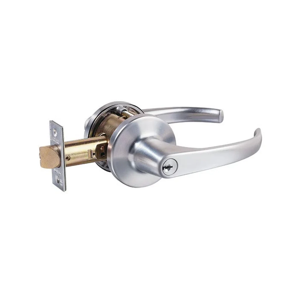 Lockwood 930 Series Glass Door Lever Set Satin Chrome Fire Rated KD 934SC