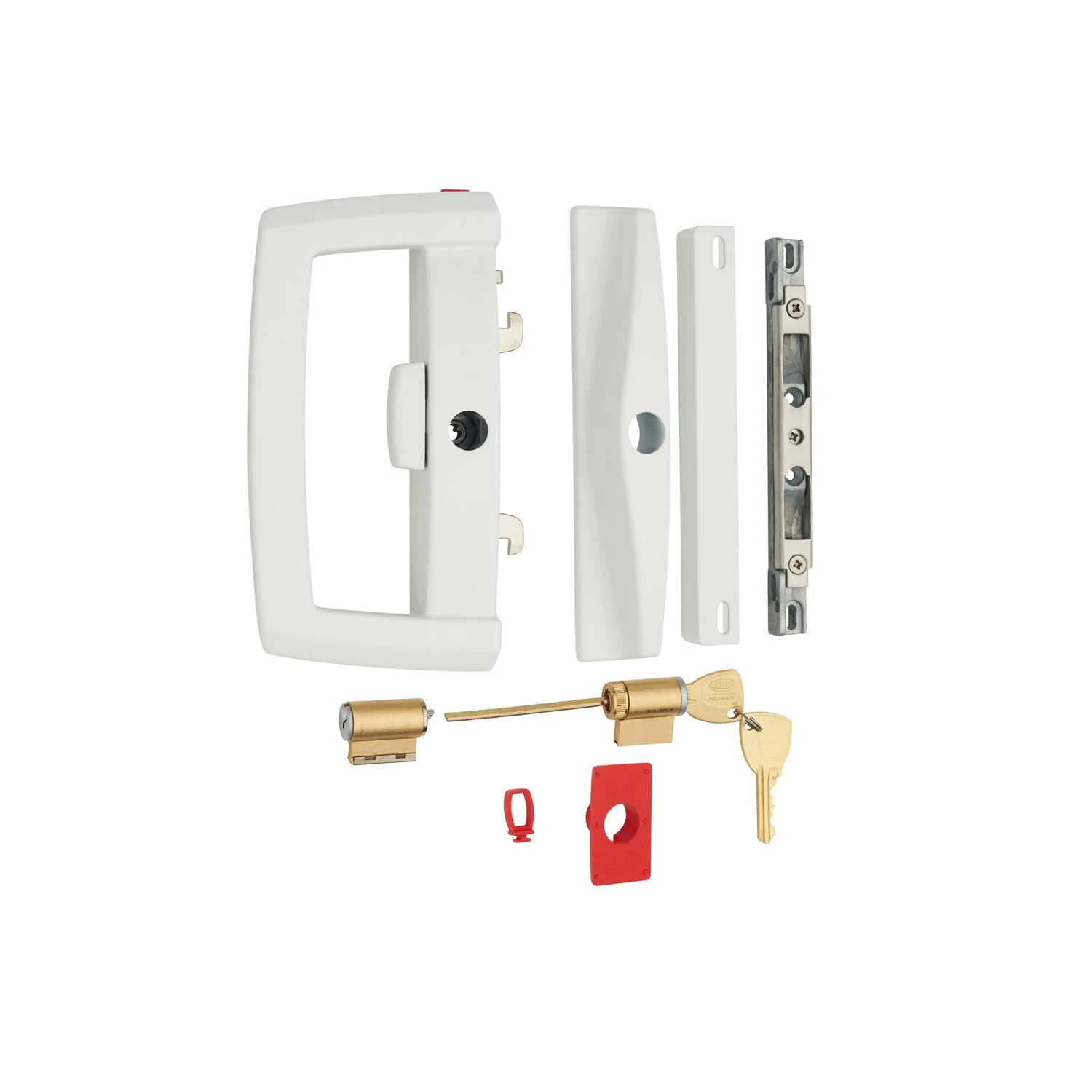 Lockwood Onyx Sliding Patio Door Lock Slim Outer Pull White 9A1A2/5PWHI - Image 3