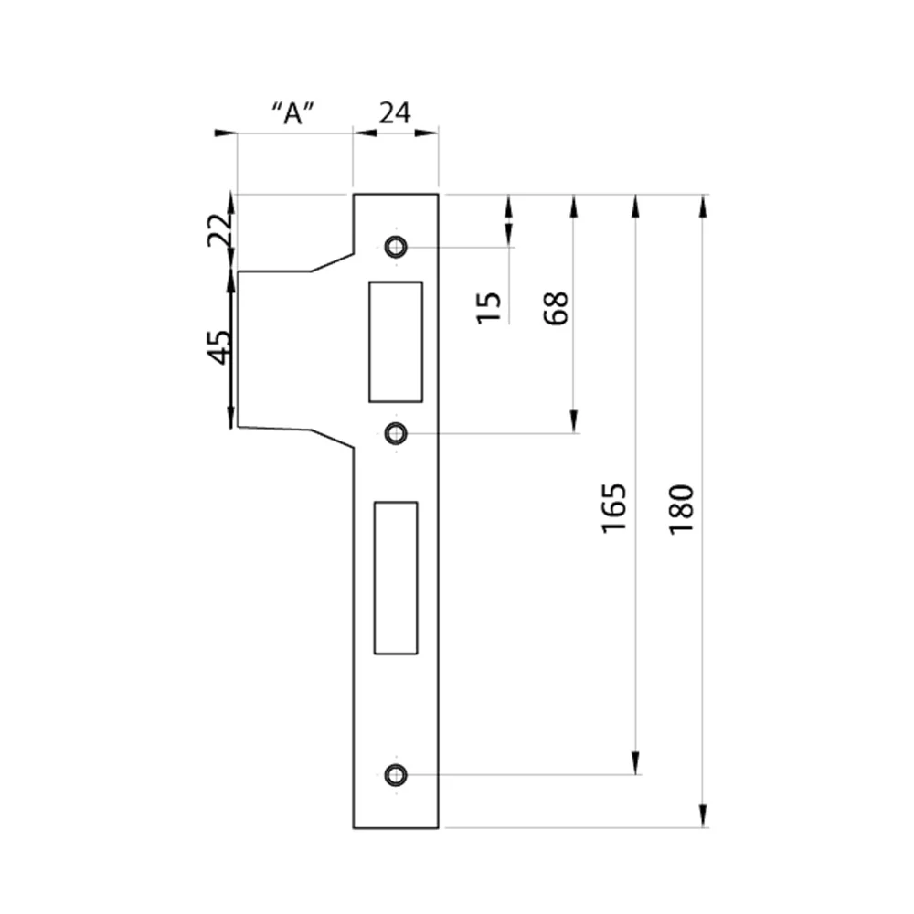 Lockwood Optimum Strike Hinged Door Strike With Tongue 43mm S/Steel OPS002SS - Image 2