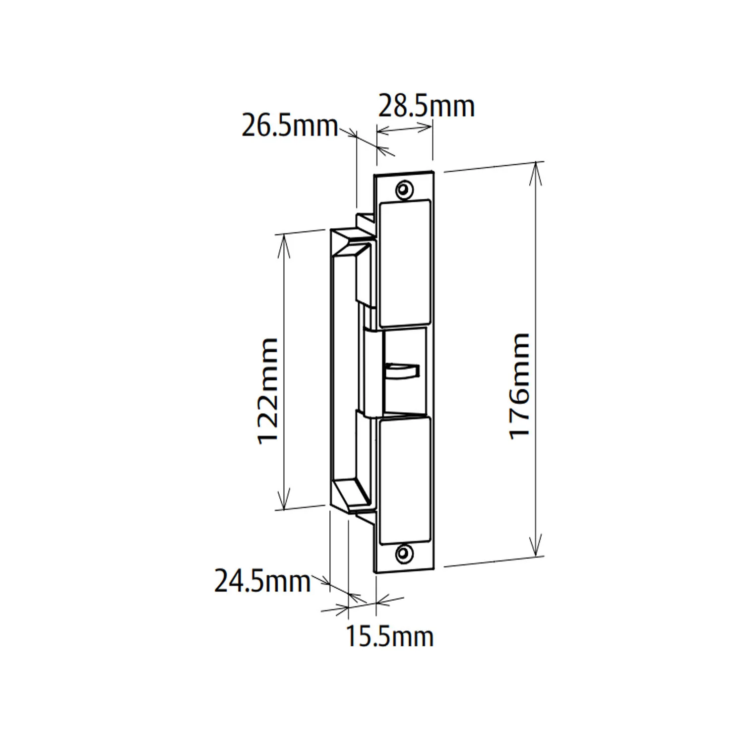 Lockwood Padde Electric Strike 10-30V Fire Rated Multi Function ES2100 - Image 3