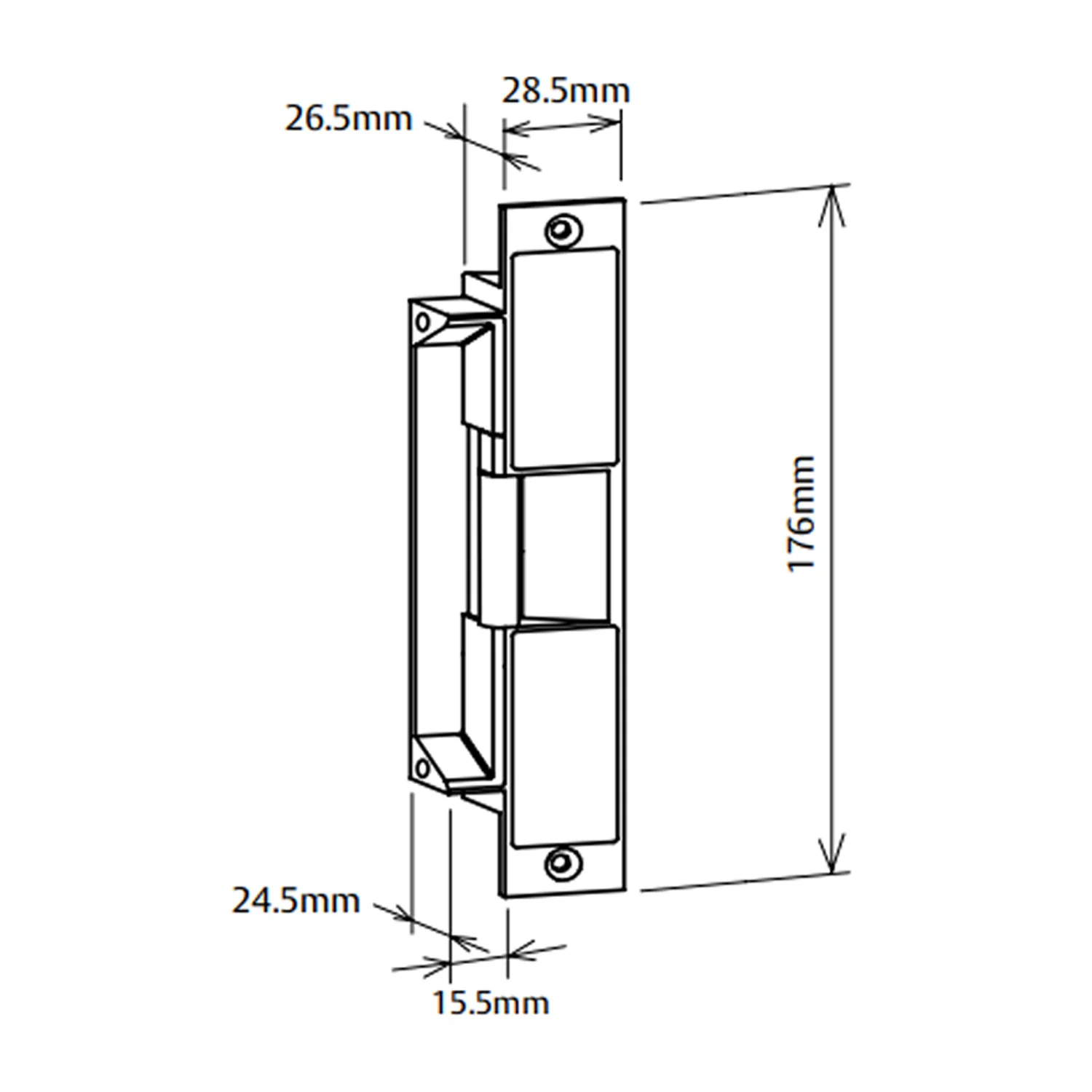 Lockwood Padde Electric Strike 12Vdc Fail Secure Non Monitored ES200-2 - Image 2