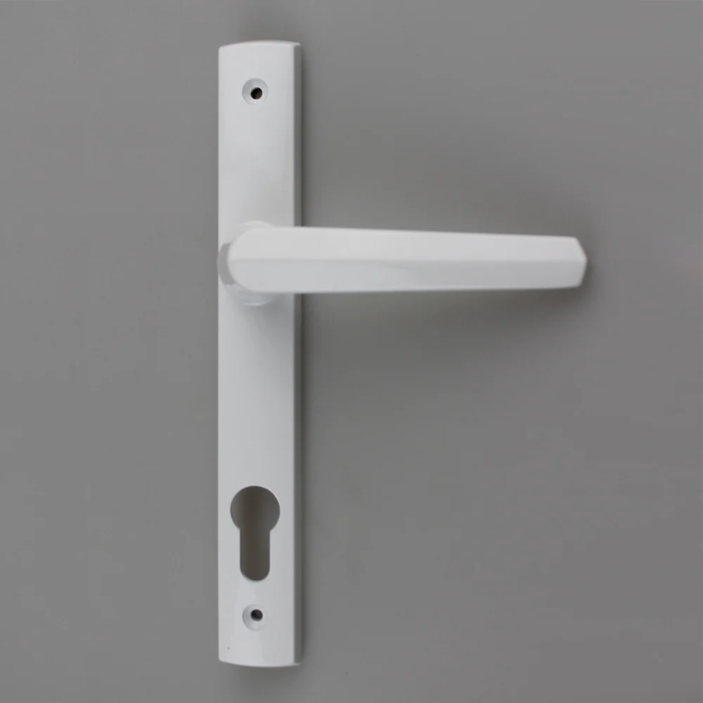 Lockwood Palladium Door Handle Aria Lever On Long Plate White PL4/85/27/PPCWHITE - Image 4