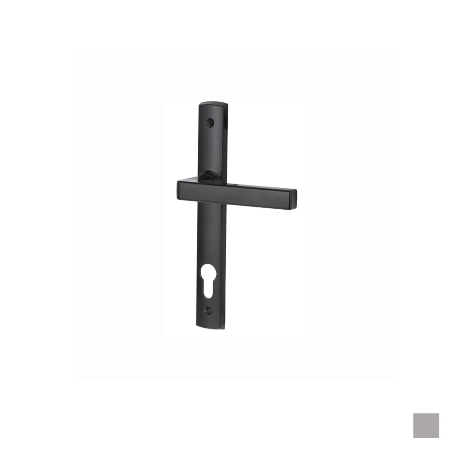 Lockwood Palladium Door Handle Double Cylinder Set 85mm Pitch & 29A Lever Black & Satin Chrome Pearl