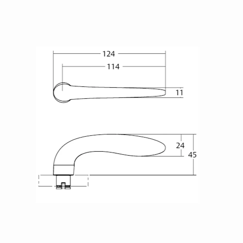 Lockwood Palladium Door Handle Double Cylinder Set 85mm Pitch & L1 Lever Black & Satin Chrome Pearl - Image 3