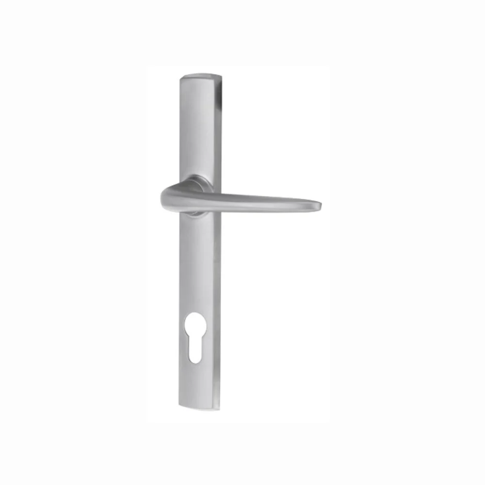 Lockwood Palladium Door Handle Double Cylinder Set 85mm Pitch & L1 Lever Black & Satin Chrome Pearl - Image 4