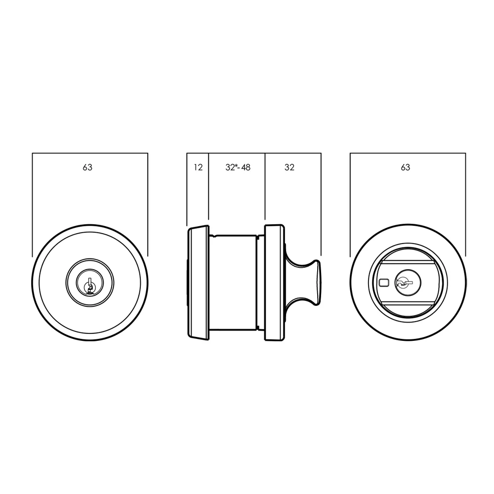 Lockwood Paradigm Double Cylinder Deadbolt Round Satin Stainless Steel 005/B1SSSDP - Image 3