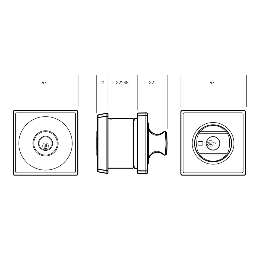 Lockwood Paradigm Double Cylinder Deadbolt Square Satin Chrome Pearl 005/B2SPDP - Image 2