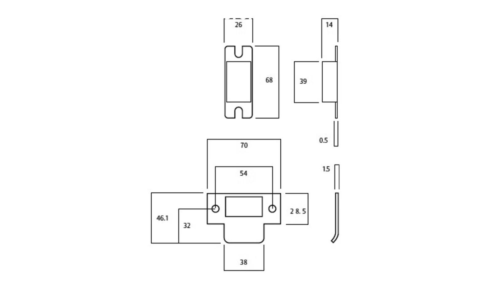 Lockwood Passage Latch Primary Lock 60mm Backset Stainless Steel 3774SS - Image 3