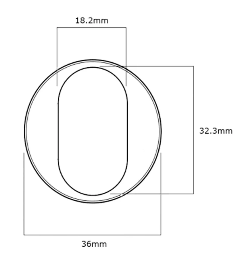 Lockwood Robert Watson Escutcheon For 39-44mm Doors - Available in Satin Anodised & Polished Chrome - Image 2