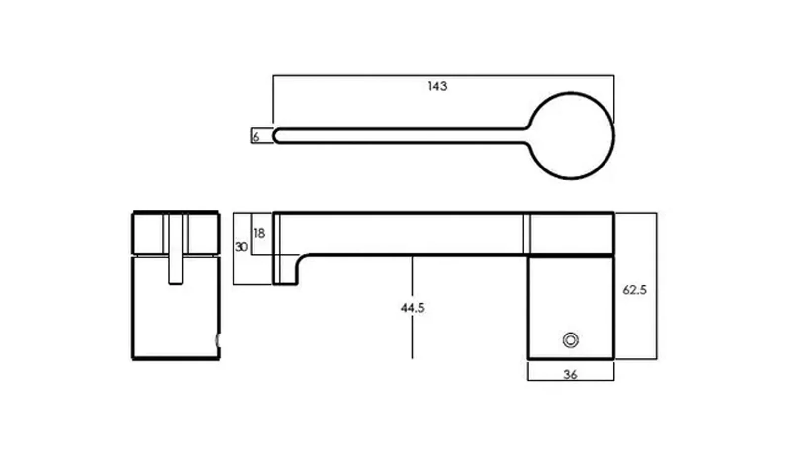 Lockwood Robert Watson Full Operating Set A3 Lever For 530 Latch RW30/00/A3SA - Image 2