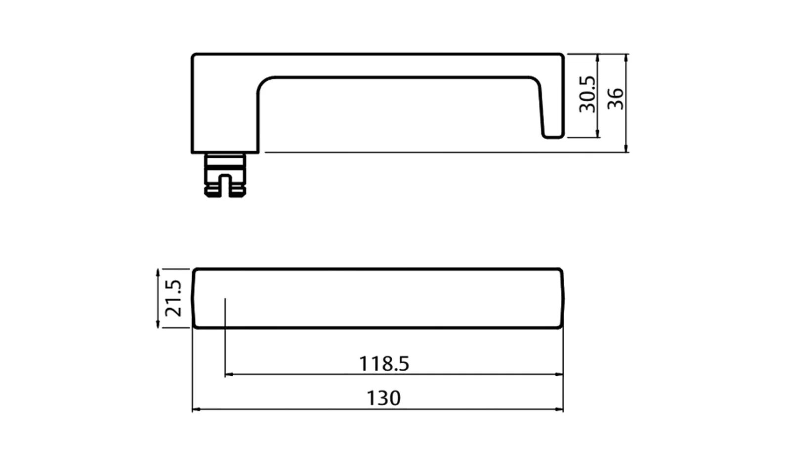 Lockwood 2801 Round End Plate with Cylinder Hole & 111 Lever Satin Chrome 2801/111SC - Image 2