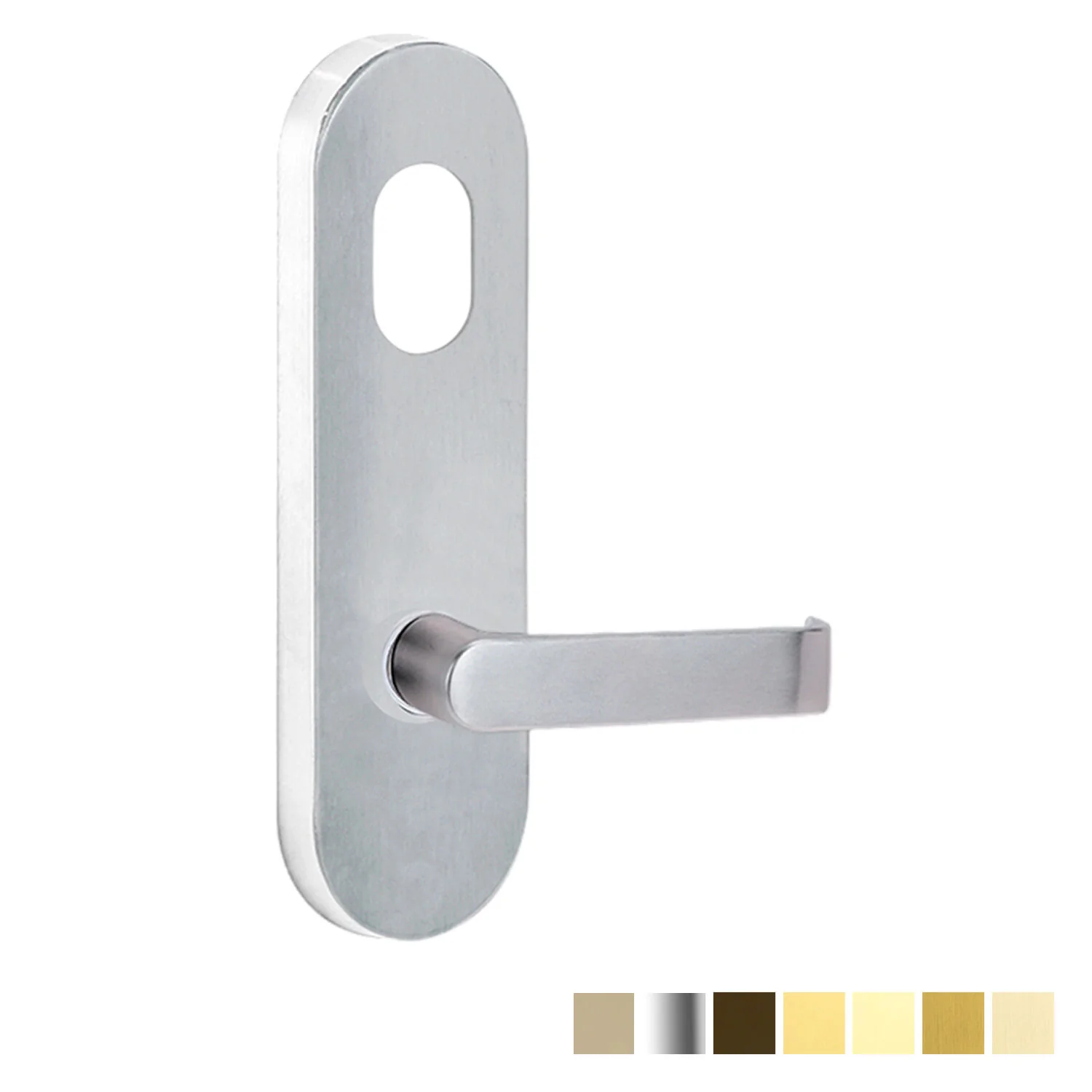 Lockwood 2801 Round End Plate with Cylinder Hole & 59 Lever - Available in Various Finishes