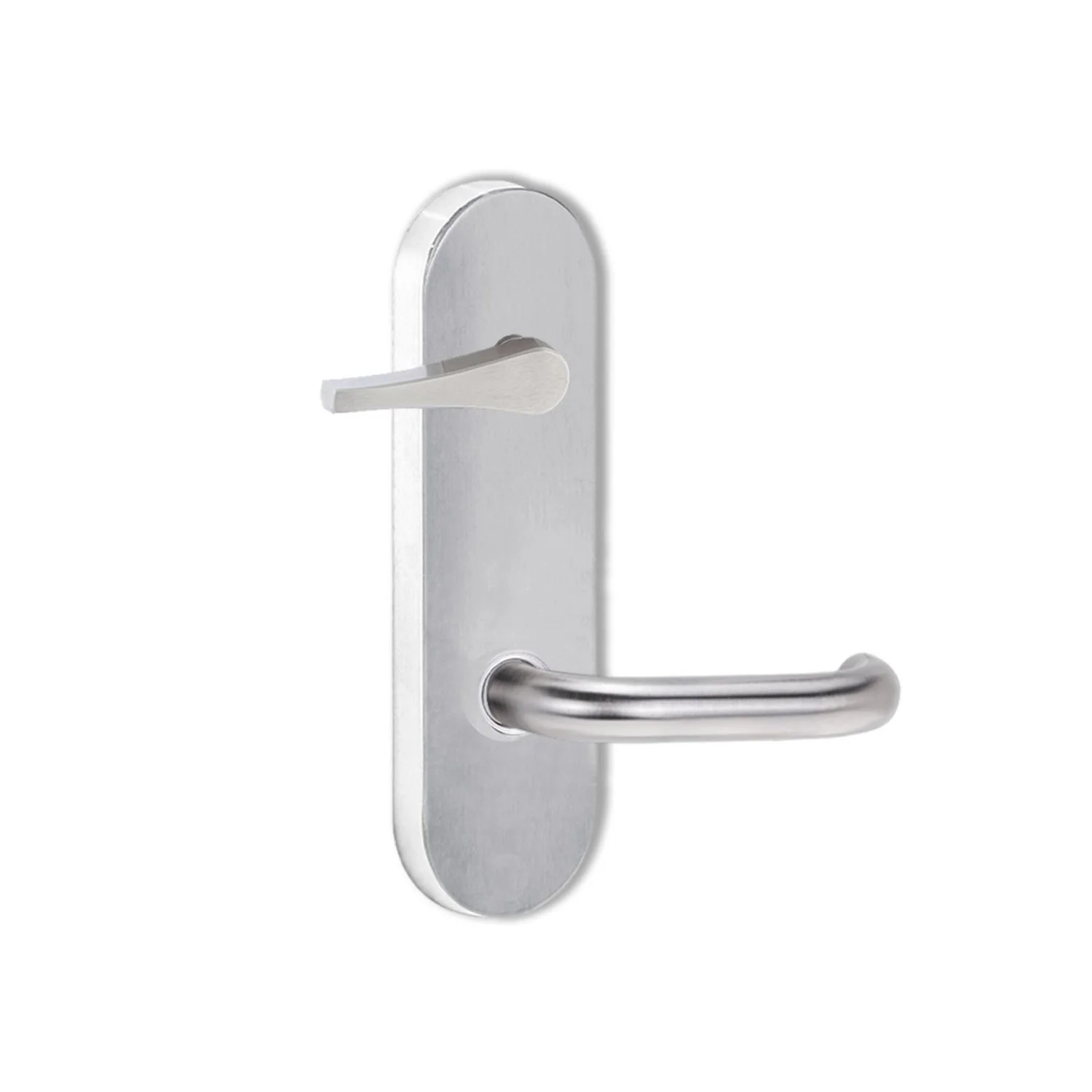 Lockwood Round End Plate With Disabled Turn and 70 Lever Satin Chrome 2839/70SC